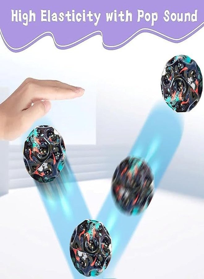 AZLVERA Pop Sound Bouncing Ball for Kids Astro Jump Rubber Space Pop Bouncing Stress Relief Jumping Moonball, Children Sensory Ball, Athlete Training Ball Outdoor Indoor Play Multicolour 1PC - Image 2